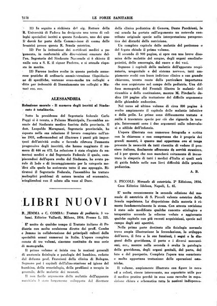 Le forze sanitarie organo ufficiale del Sindacato nazionale fascista dei medici e degli ordini dei medici