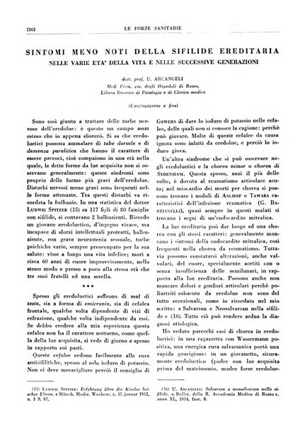 Le forze sanitarie organo ufficiale del Sindacato nazionale fascista dei medici e degli ordini dei medici