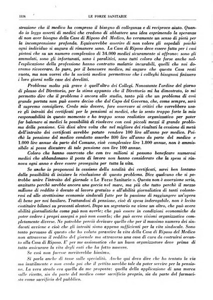 Le forze sanitarie organo ufficiale del Sindacato nazionale fascista dei medici e degli ordini dei medici