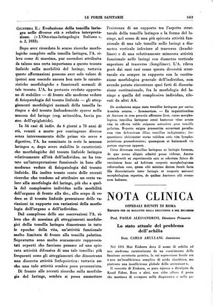 Le forze sanitarie organo ufficiale del Sindacato nazionale fascista dei medici e degli ordini dei medici