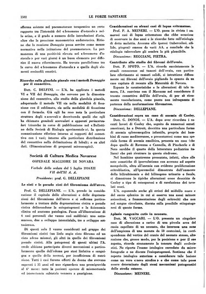 Le forze sanitarie organo ufficiale del Sindacato nazionale fascista dei medici e degli ordini dei medici