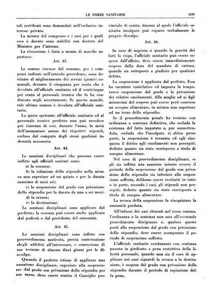 Le forze sanitarie organo ufficiale del Sindacato nazionale fascista dei medici e degli ordini dei medici