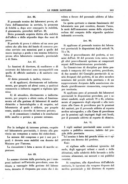 Le forze sanitarie organo ufficiale del Sindacato nazionale fascista dei medici e degli ordini dei medici