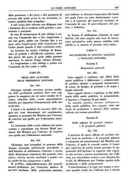 Le forze sanitarie organo ufficiale del Sindacato nazionale fascista dei medici e degli ordini dei medici