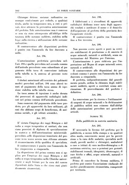 Le forze sanitarie organo ufficiale del Sindacato nazionale fascista dei medici e degli ordini dei medici