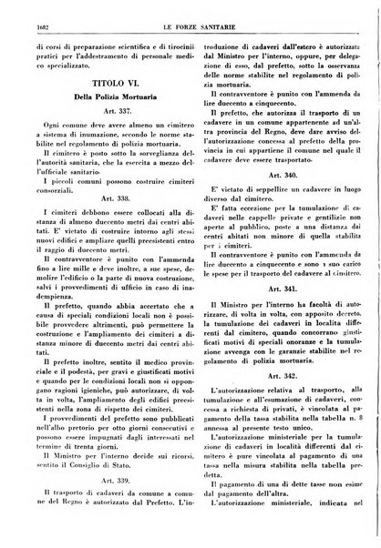 Le forze sanitarie organo ufficiale del Sindacato nazionale fascista dei medici e degli ordini dei medici