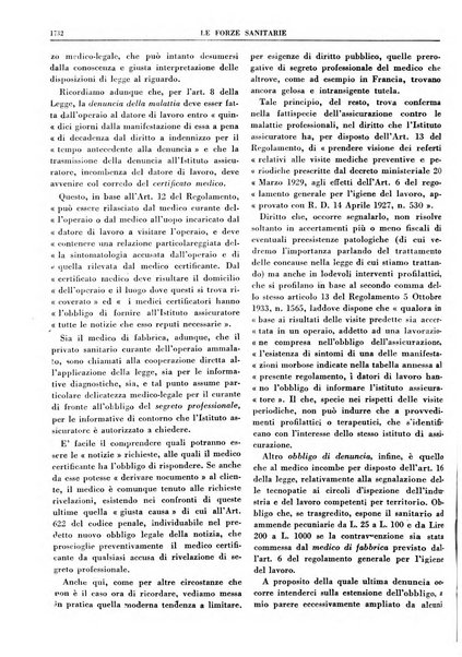 Le forze sanitarie organo ufficiale del Sindacato nazionale fascista dei medici e degli ordini dei medici