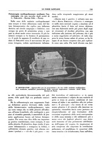 Le forze sanitarie organo ufficiale del Sindacato nazionale fascista dei medici e degli ordini dei medici