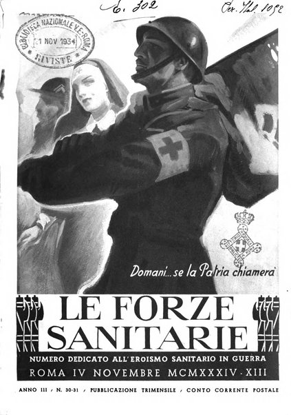 Le forze sanitarie organo ufficiale del Sindacato nazionale fascista dei medici e degli ordini dei medici