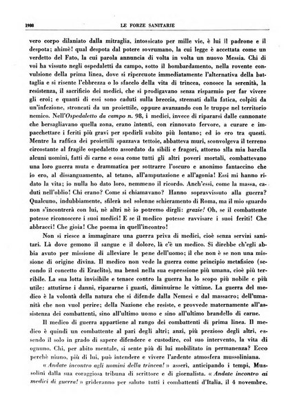 Le forze sanitarie organo ufficiale del Sindacato nazionale fascista dei medici e degli ordini dei medici