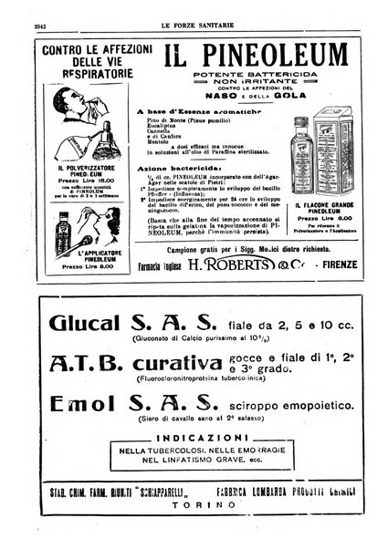 Le forze sanitarie organo ufficiale del Sindacato nazionale fascista dei medici e degli ordini dei medici