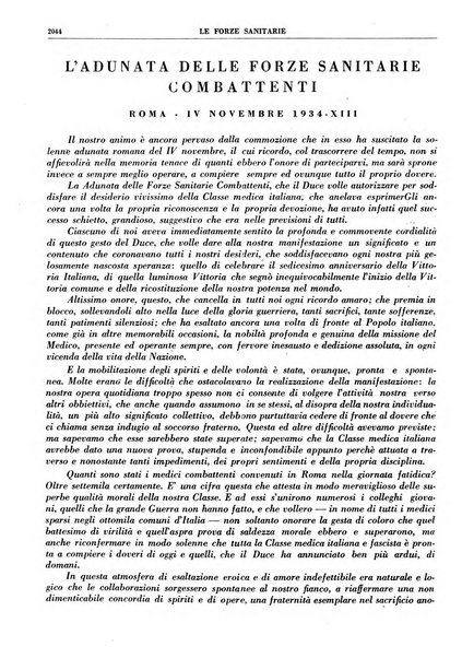 Le forze sanitarie organo ufficiale del Sindacato nazionale fascista dei medici e degli ordini dei medici