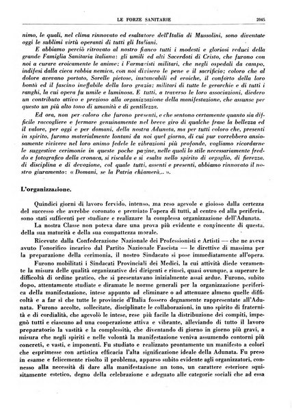 Le forze sanitarie organo ufficiale del Sindacato nazionale fascista dei medici e degli ordini dei medici