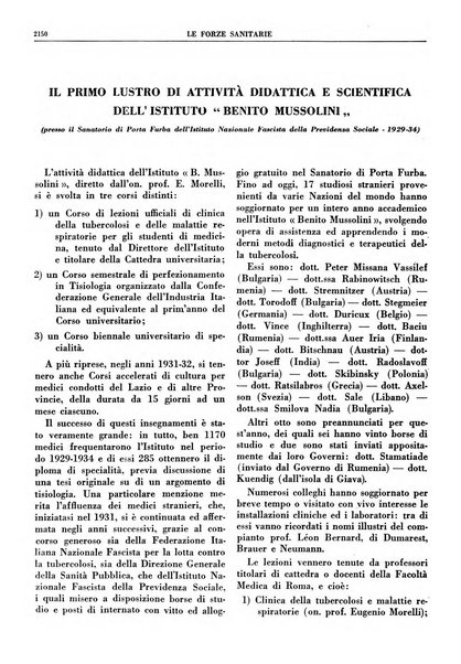 Le forze sanitarie organo ufficiale del Sindacato nazionale fascista dei medici e degli ordini dei medici