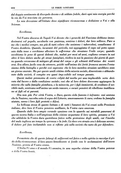 Le forze sanitarie organo ufficiale del Sindacato nazionale fascista dei medici e degli ordini dei medici