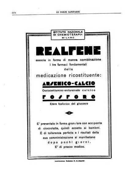 Le forze sanitarie organo ufficiale del Sindacato nazionale fascista dei medici e degli ordini dei medici