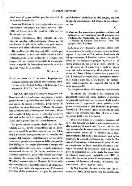 Le forze sanitarie organo ufficiale del Sindacato nazionale fascista dei medici e degli ordini dei medici