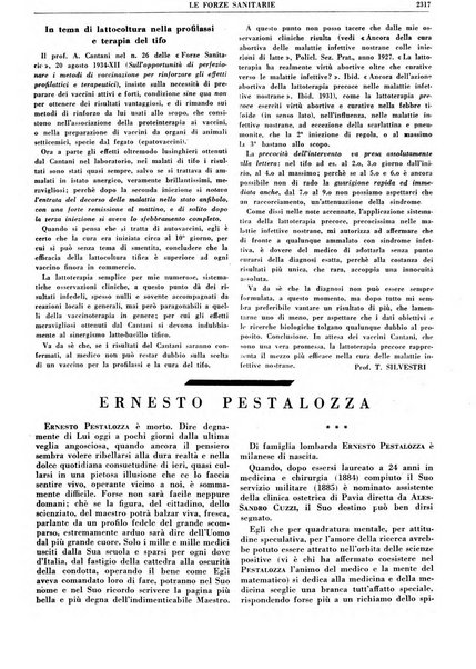 Le forze sanitarie organo ufficiale del Sindacato nazionale fascista dei medici e degli ordini dei medici