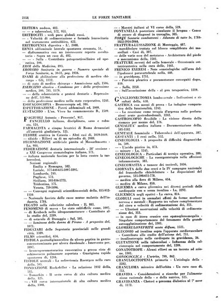 Le forze sanitarie organo ufficiale del Sindacato nazionale fascista dei medici e degli ordini dei medici