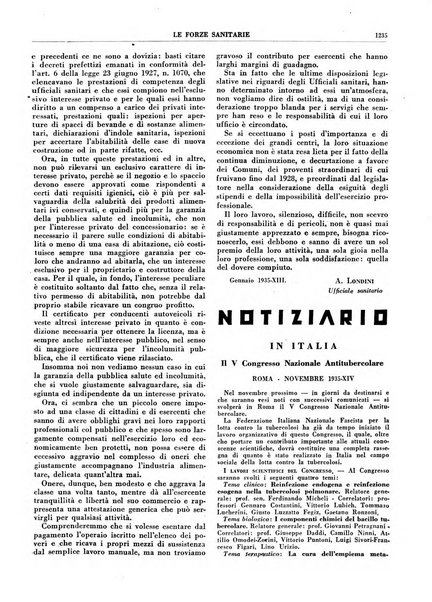 Le forze sanitarie organo ufficiale del Sindacato nazionale fascista dei medici e degli ordini dei medici