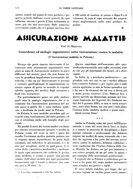 Le forze sanitarie organo ufficiale del Sindacato nazionale fascista dei medici e degli ordini dei medici