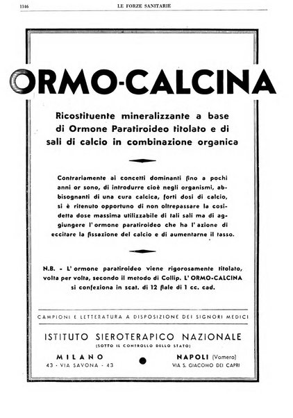 Le forze sanitarie organo ufficiale del Sindacato nazionale fascista dei medici e degli ordini dei medici