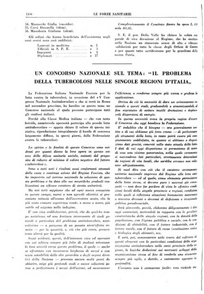 Le forze sanitarie organo ufficiale del Sindacato nazionale fascista dei medici e degli ordini dei medici