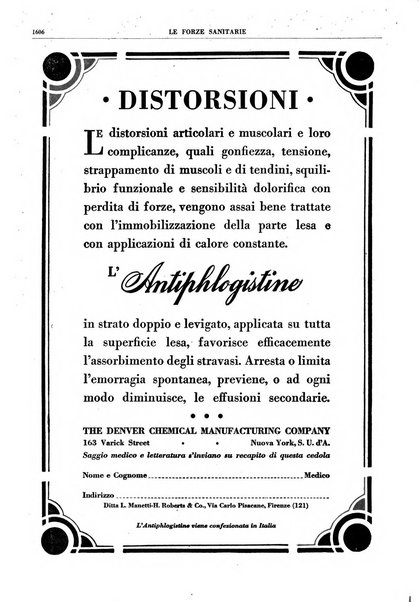 Le forze sanitarie organo ufficiale del Sindacato nazionale fascista dei medici e degli ordini dei medici