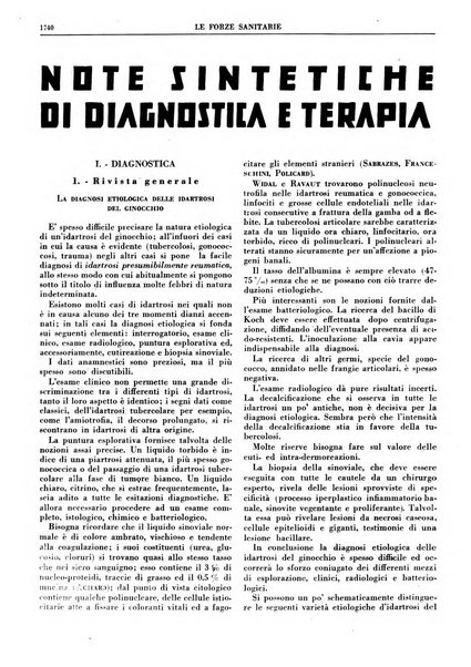 Le forze sanitarie organo ufficiale del Sindacato nazionale fascista dei medici e degli ordini dei medici