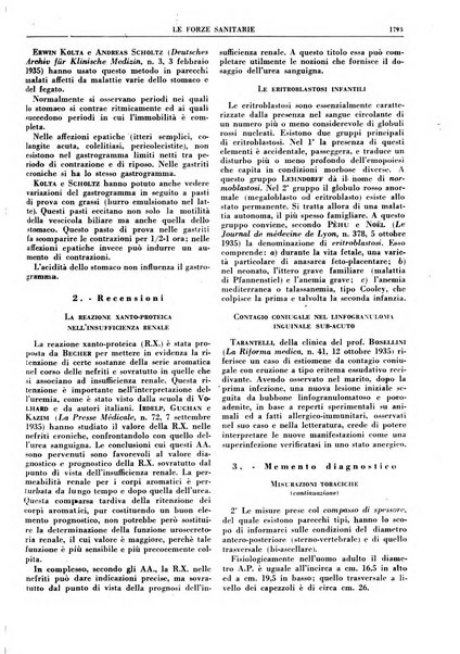 Le forze sanitarie organo ufficiale del Sindacato nazionale fascista dei medici e degli ordini dei medici