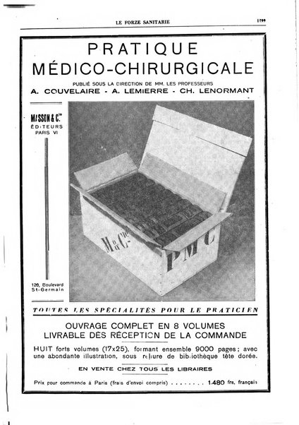 Le forze sanitarie organo ufficiale del Sindacato nazionale fascista dei medici e degli ordini dei medici