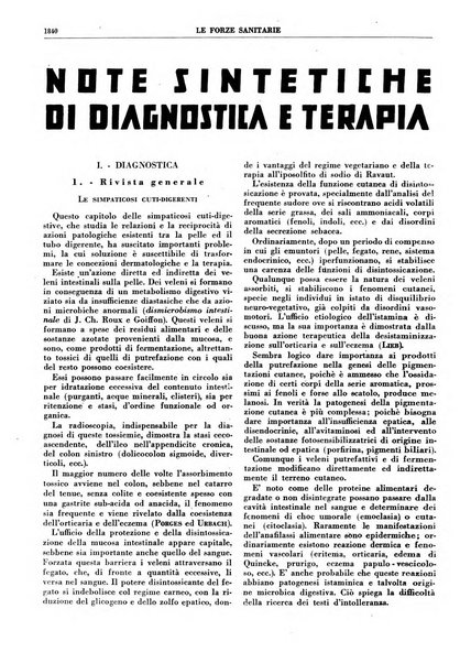 Le forze sanitarie organo ufficiale del Sindacato nazionale fascista dei medici e degli ordini dei medici