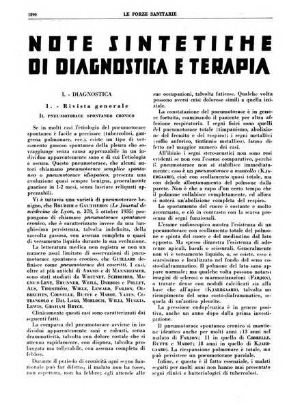 Le forze sanitarie organo ufficiale del Sindacato nazionale fascista dei medici e degli ordini dei medici