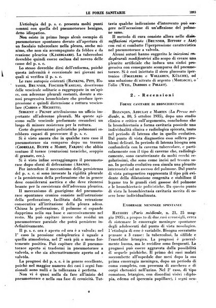 Le forze sanitarie organo ufficiale del Sindacato nazionale fascista dei medici e degli ordini dei medici