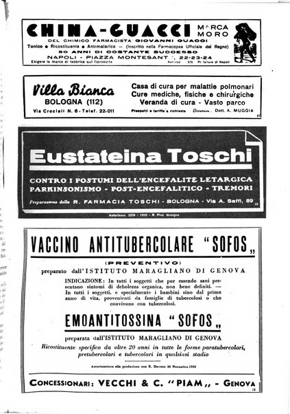 Le forze sanitarie organo ufficiale del Sindacato nazionale fascista dei medici e degli ordini dei medici