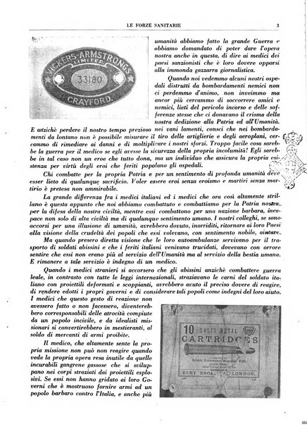 Le forze sanitarie organo ufficiale del Sindacato nazionale fascista dei medici e degli ordini dei medici