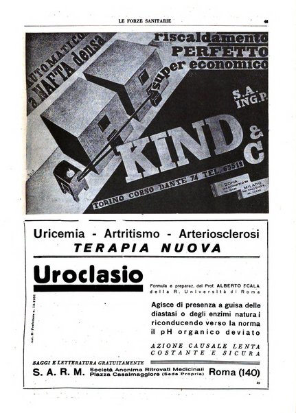 Le forze sanitarie organo ufficiale del Sindacato nazionale fascista dei medici e degli ordini dei medici