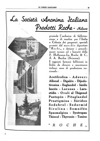 Le forze sanitarie organo ufficiale del Sindacato nazionale fascista dei medici e degli ordini dei medici