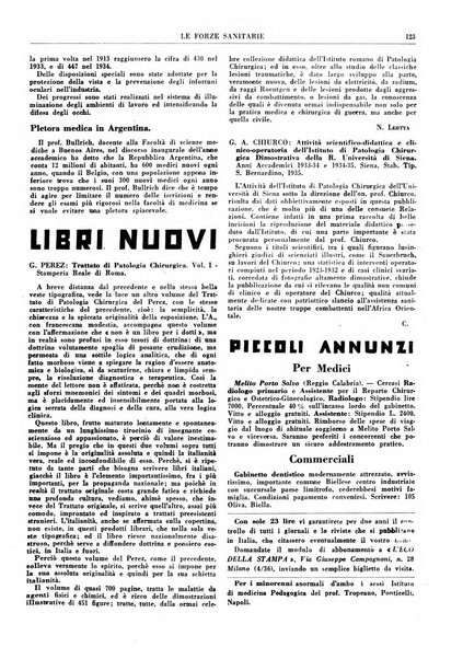 Le forze sanitarie organo ufficiale del Sindacato nazionale fascista dei medici e degli ordini dei medici