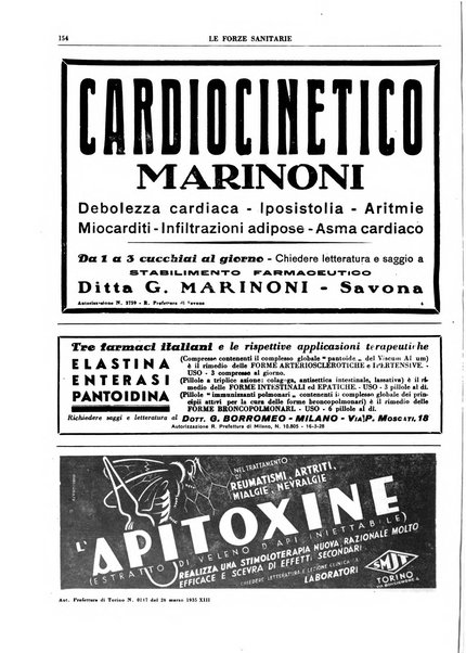 Le forze sanitarie organo ufficiale del Sindacato nazionale fascista dei medici e degli ordini dei medici