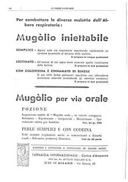 Le forze sanitarie organo ufficiale del Sindacato nazionale fascista dei medici e degli ordini dei medici