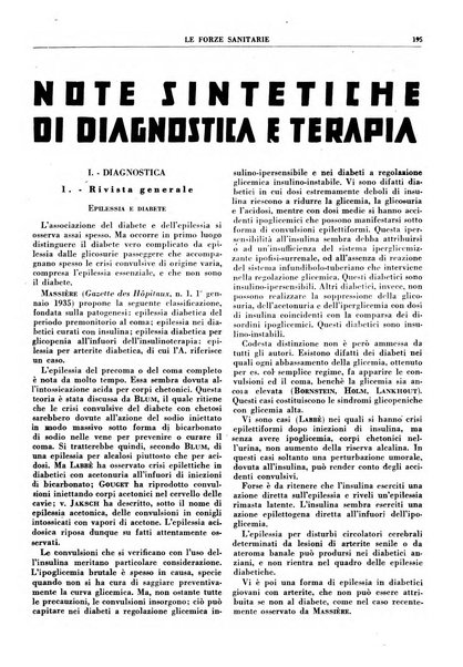 Le forze sanitarie organo ufficiale del Sindacato nazionale fascista dei medici e degli ordini dei medici