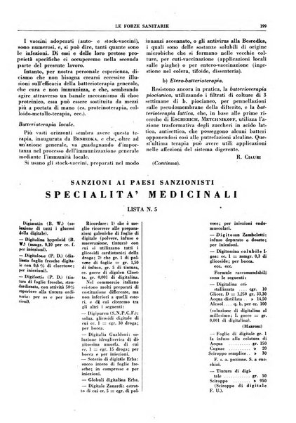 Le forze sanitarie organo ufficiale del Sindacato nazionale fascista dei medici e degli ordini dei medici