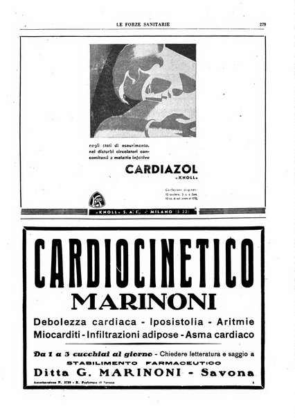 Le forze sanitarie organo ufficiale del Sindacato nazionale fascista dei medici e degli ordini dei medici