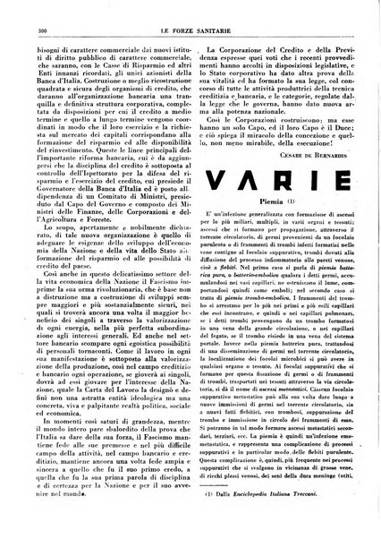 Le forze sanitarie organo ufficiale del Sindacato nazionale fascista dei medici e degli ordini dei medici