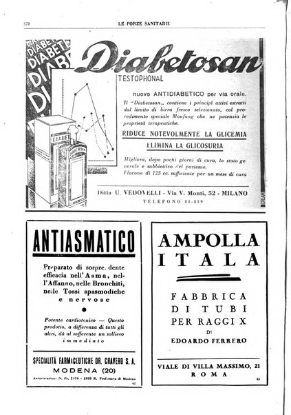 Le forze sanitarie organo ufficiale del Sindacato nazionale fascista dei medici e degli ordini dei medici