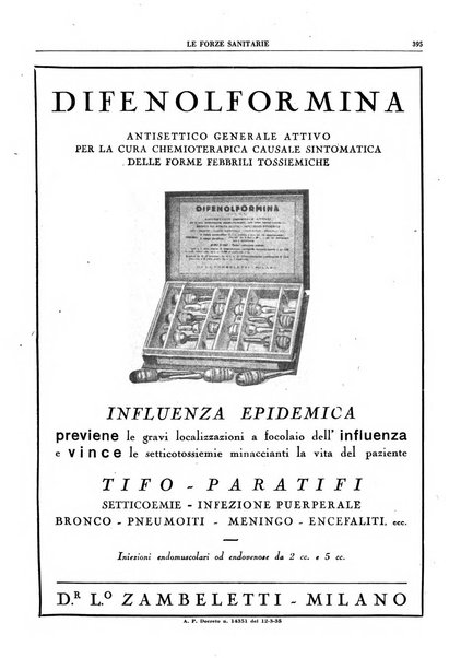 Le forze sanitarie organo ufficiale del Sindacato nazionale fascista dei medici e degli ordini dei medici