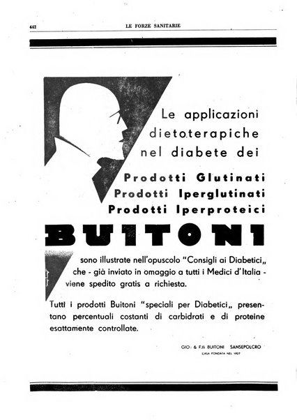 Le forze sanitarie organo ufficiale del Sindacato nazionale fascista dei medici e degli ordini dei medici