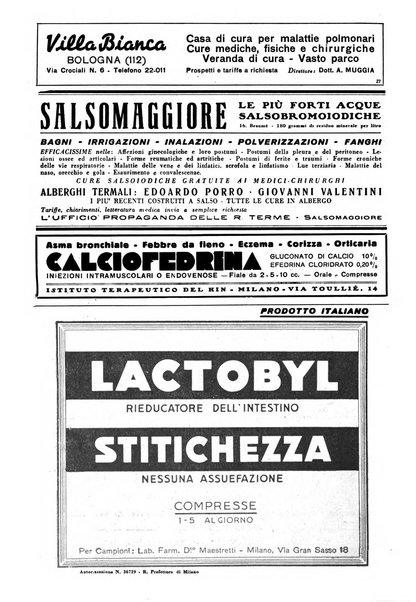 Le forze sanitarie organo ufficiale del Sindacato nazionale fascista dei medici e degli ordini dei medici