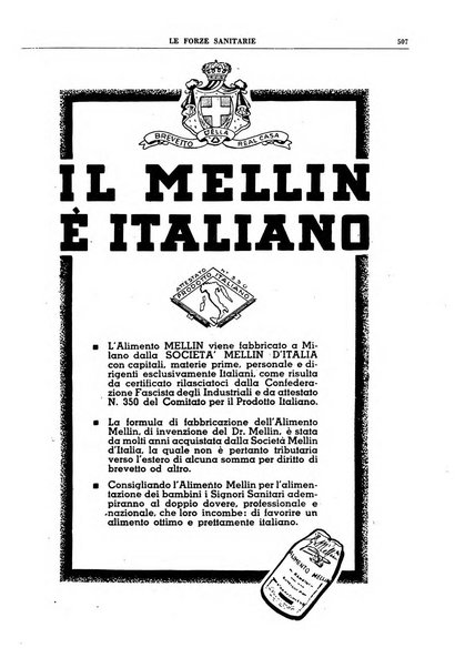 Le forze sanitarie organo ufficiale del Sindacato nazionale fascista dei medici e degli ordini dei medici